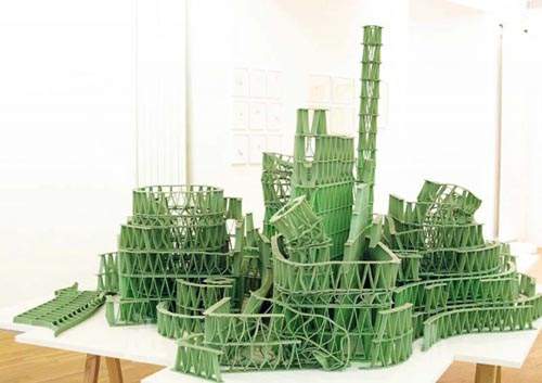 《口香糖藝術》這要用掉多少包口香糖呢.....