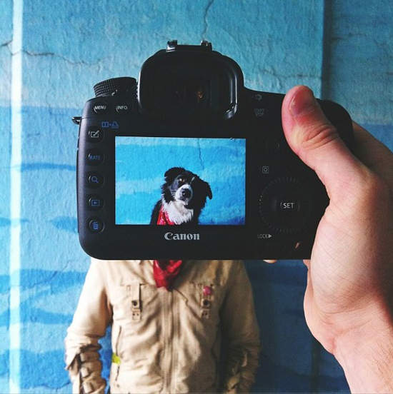 有創意的《主人與寵物的混搭合照》