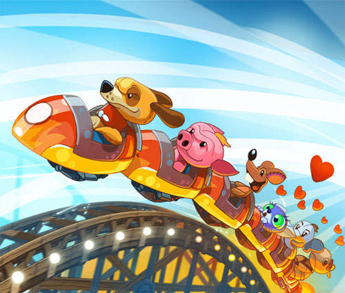 超可愛《動物雲霄飛車App》看我來個瘋狂360度大迴旋吧