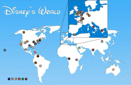 《迪士尼人物出生地》原來公主們都來自於！？