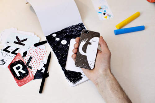 《自繪iPhone殼》在紙上這樣好像好畫多了耶~