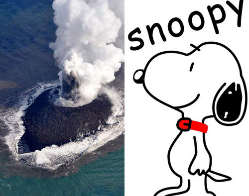 日本海上噴發「新島」根本是史奴比島