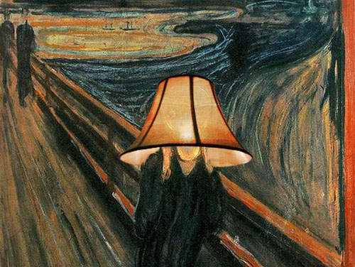 《燈罩世界名畫》至少開個洞讓他們看路吧(誤) 《燈罩世界名畫》至少開個洞讓他們看路吧(誤)