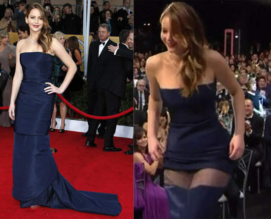 珍妮佛勞倫斯的CD禮服 真的差點害她曝光嗎？！