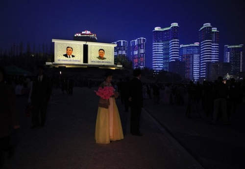 《平壤夜景》原來這裡很亮啊～（喂！）