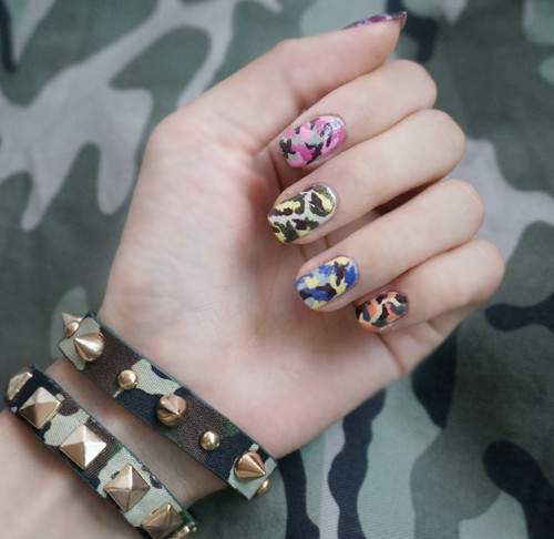 指彩系列《多色迷彩》手指也來迷彩風一下～