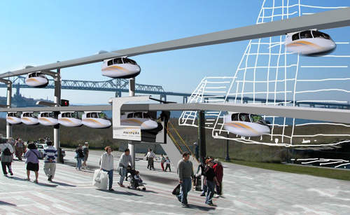 城市《行動膠囊 Skytran》以後叫車只要動動手指就可以囉~