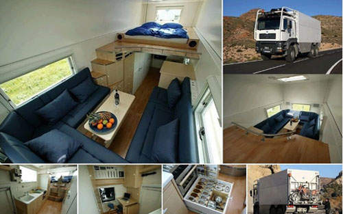 老外打造《豪華迷你房車》 居然是用垃圾車改造的阿~(驚)