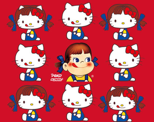 無嘴貓有嘴了～～！？牛奶妹 Peko 和 Hello Kitty 合體