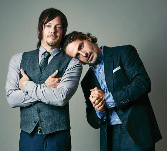 《陰屍路》警長/弓箭手組合好曖昧 連雜誌都這麼玩 《陰屍路》警長/弓箭手組合好曖昧 連雜誌都這麼玩