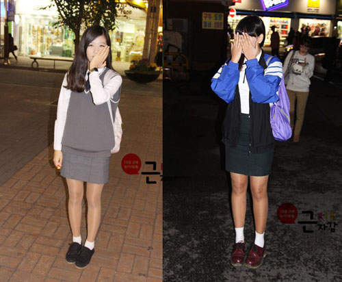街拍韓國《女高中生》到底是在遮什麼啦>``<? 街拍韓國《女高中生》到底是在遮什麼啦>``<?