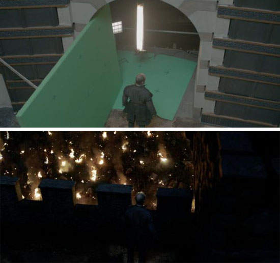 影集《冰與火之歌》特效前後對比圖 影集《冰與火之歌》特效前後對比圖