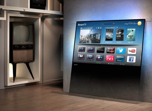 飛利浦Philips《一片式玻璃電視》問世　未來畫面呈現更逼真~