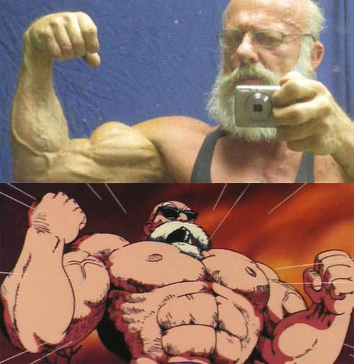 真實版龜仙人(Andreas Cahling)　六十歲依然一身緊繃的肌肉