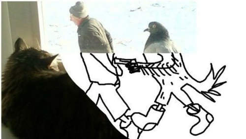 腦補《鴿子與老人》其實鴿子是很凶狠的?(笑) 腦補《鴿子與老人》其實鴿子是很凶狠的?(笑)