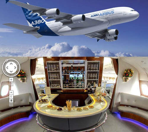 Google街景之《A380空中巴士頭等艙》一日遊  就算坐不到逛逛也爽阿～