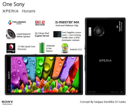 SONY手機機皇Honami最新規格＆模擬圖流出