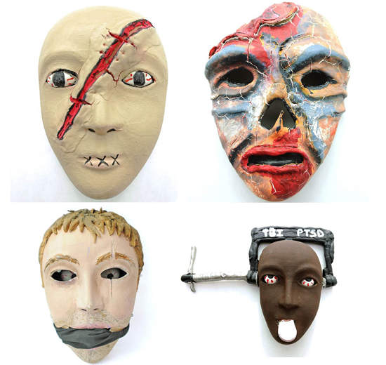《戰後士兵的作品》這些面具代表了什麼呢？