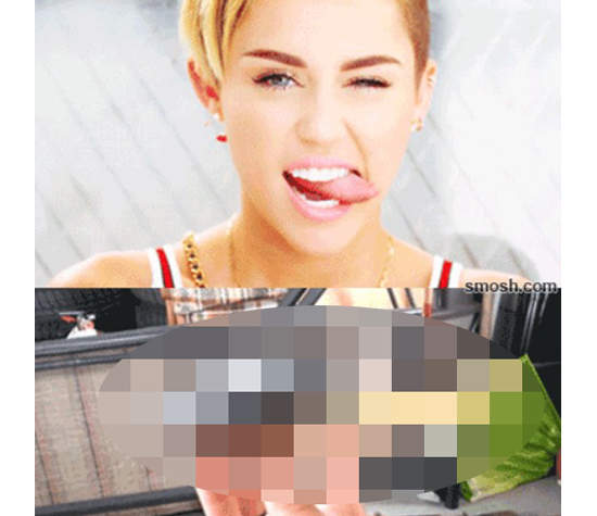 一直伸舌頭的麥莉 看起來好像餐桌上的......?! 一直伸舌頭的麥莉 看起來好像餐桌上的......?!