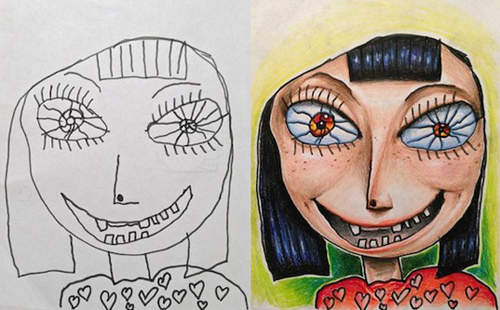 《改造兒女塗鴉》爸爸根本就是位畫家XD