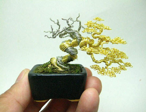 迷你《鐵絲小盆栽》~放在遠處還會閃閃發光