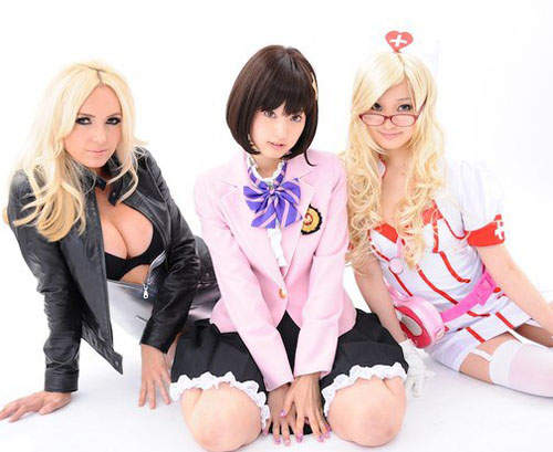 何等乳量！殺手已死角色代言人 水谷望愛＆Jessica Nigri＆渚  