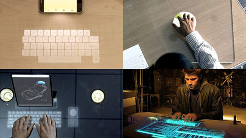 日本富士展示世上第一款《隱形平板鍵盤》  未來打字更方便