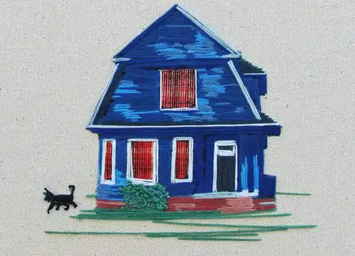 超強《刺繡建築》不講還以為是一幅畫