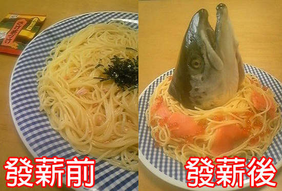 《發薪前 V.S 發薪後》料理食譜比較 《發薪前 V.S 發薪後》料理食譜比較