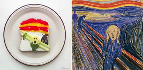 《早餐版世界名畫》 這哪捨得大口咬下？