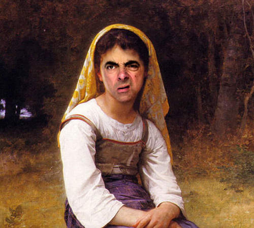 名畫中出現《豆豆先生》機歪指數瞬間飆高