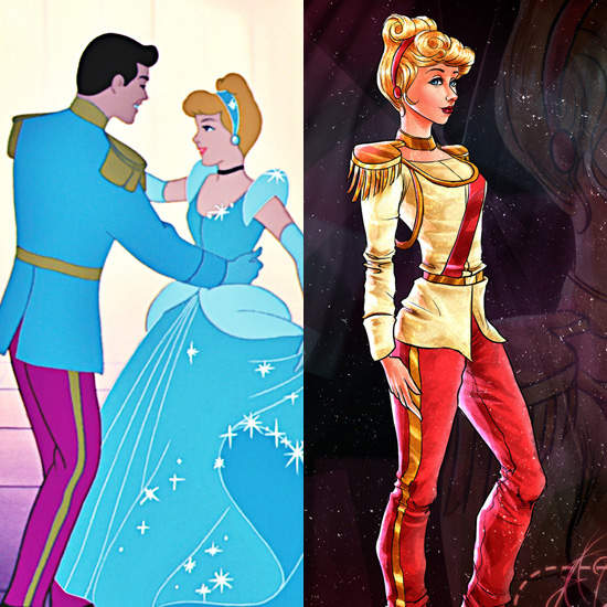 《迪士尼公主》與王子交換服裝 性感又帥氣