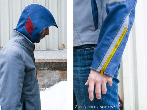 《洛克人外套》洛克人結合刺客兜帽的帥氣感