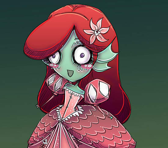 《殭屍哪有這麼可愛》迪士尼公主殭屍化也很可愛 《殭屍哪有這麼可愛》迪士尼公主殭屍化也很可愛