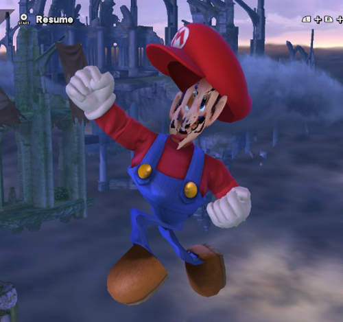 《任天堂明星大亂鬥》超詭異紙片人bug（折）