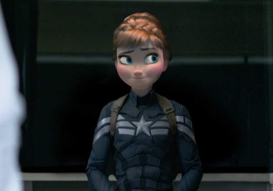 《冰雪奇緣 x 美國隊長2》猜猜誰變成了美國隊長？