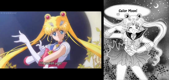 《美少女戰士Crystal》第一集動畫VS漫畫比較