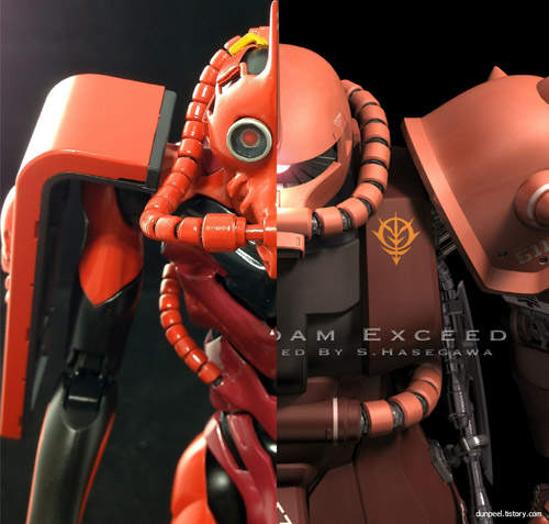 鋼彈立於大地！韓國玩家製作「福音戰士ｘ薩克夏亞專用機」超級帥