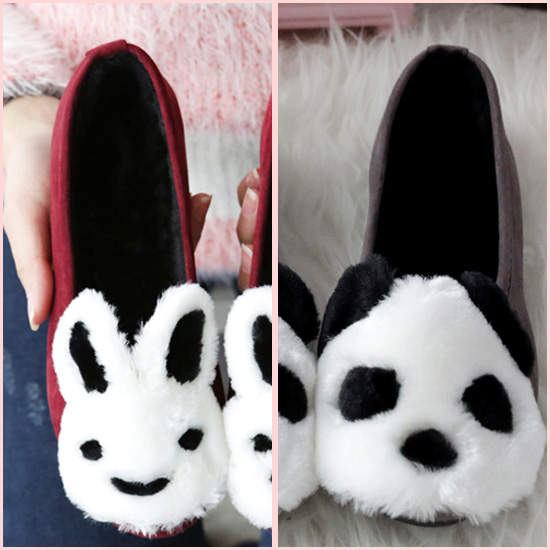 萌萌的《可愛懶人鞋》兔子跟熊貓你想要穿哪雙呢？