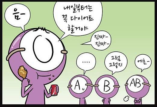 ABO血型攻略《減肥篇》真不想承認…但真的好準啊~ ABO血型攻略《減肥篇》真不想承認…但真的好準啊~