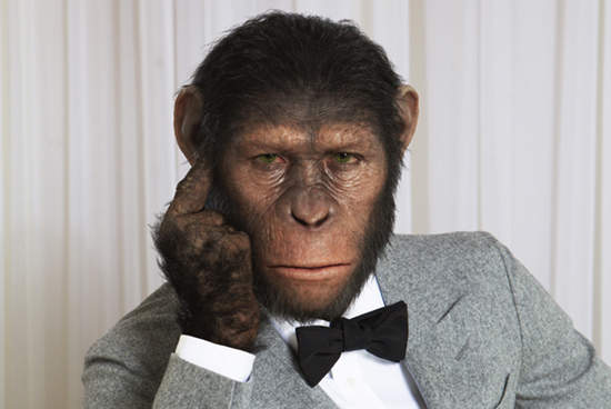 《猩球崛起》凱撒當起時裝模特兒 有沒有這麼帥啊？