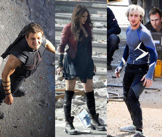 《復仇者聯盟2》片場 鷹眼、紅女巫、快銀報到 《復仇者聯盟2》片場 鷹眼、紅女巫、快銀報到