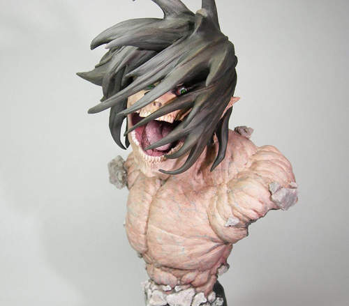 進擊的巨人《巨人艾連胸像》代替人類發出怒吼～（甩髮）