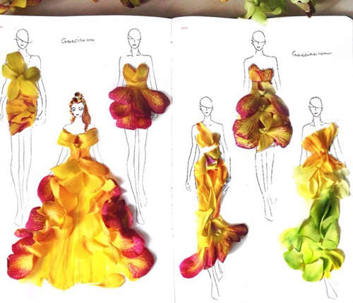 《花朵變成禮服》原來的樣子就已經美翻了