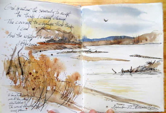 《老奶奶手繪本》手上的筆記本裡滿滿都是畫