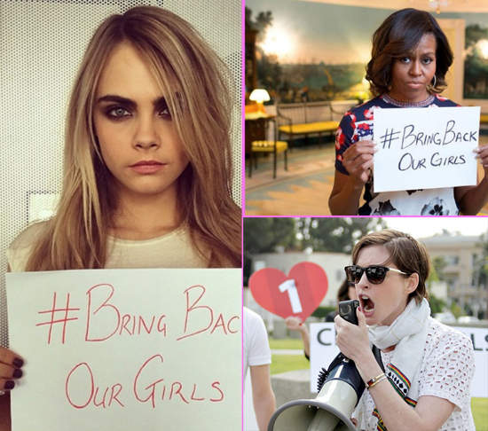 《拯救奈及利亞少女》世界明星攜手舉牌抗議