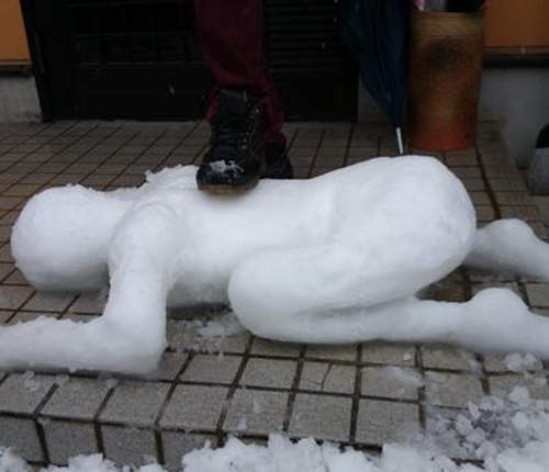 日本大雪警報《個性雪人》出沒中　大家都好有才啊ww