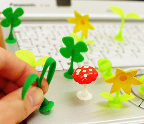 辦公室療癒小物《鍵盤小草》會隨著你打字搖擺呢♥