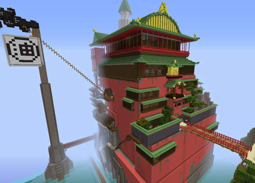 Minecraft神人打造高完成度《神隱少女》場景 Minecraft神人打造高完成度《神隱少女》場景