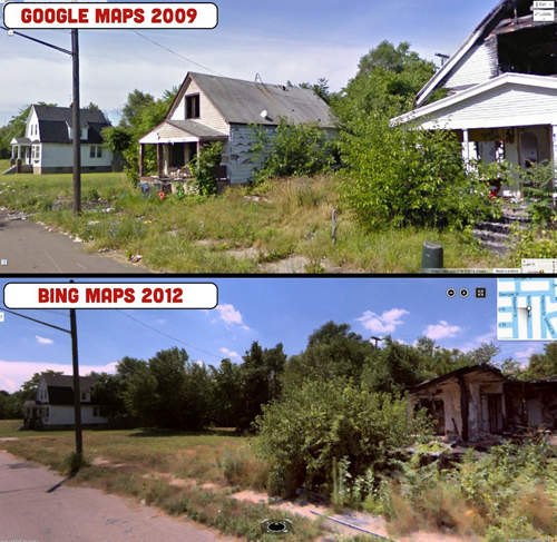 Google街景下的底特律　難以想像住宅的大崩壞...